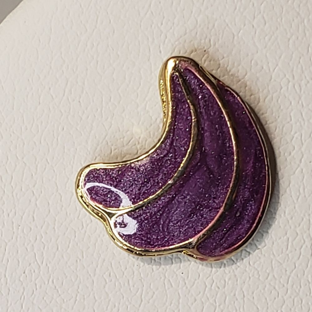 Purple and Gold Shell Earrings